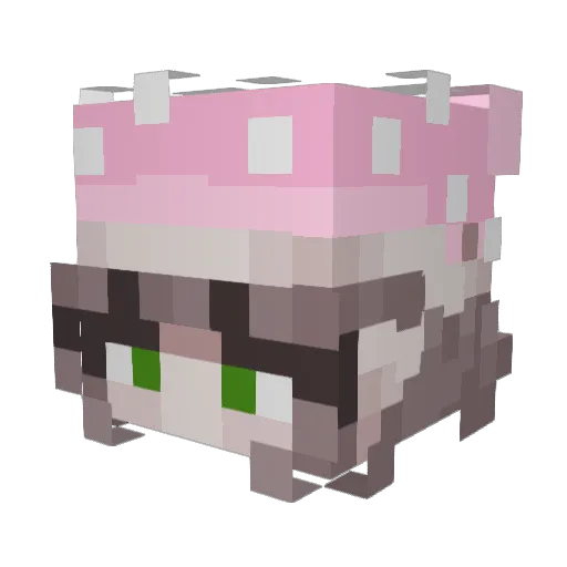 zhen0820 Minecraft avatar head, 3D render