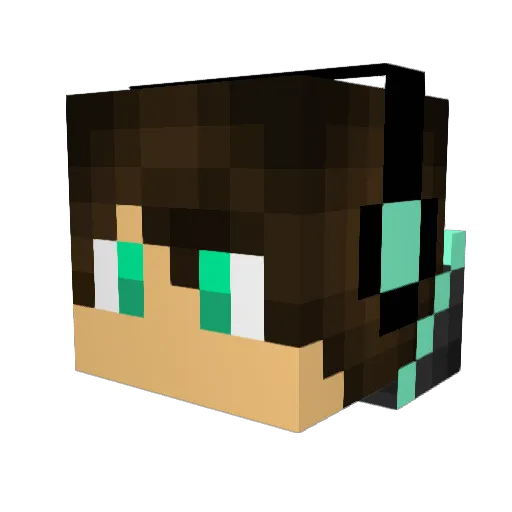 zhen_xz Minecraft avatar head, 3D render