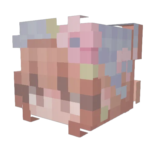 zhenbin0715 Minecraft avatar head, 3D render