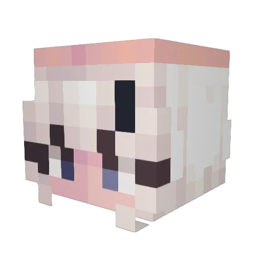 zhenghan Minecraft avatar head, 3D render