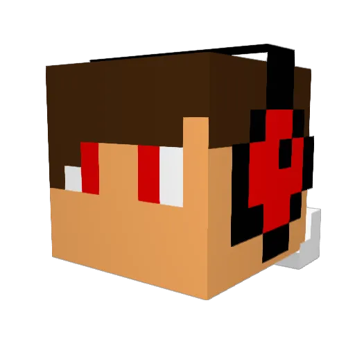 zhenguin Minecraft avatar head, 3D render