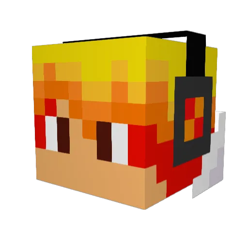 zhenry238 Minecraft avatar head, 3D render