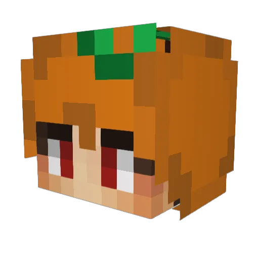 zhenwei_bot01 Minecraft avatar head, 3D render