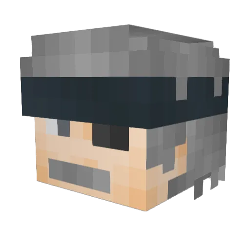 zhenyizz Minecraft avatar head, 3D render