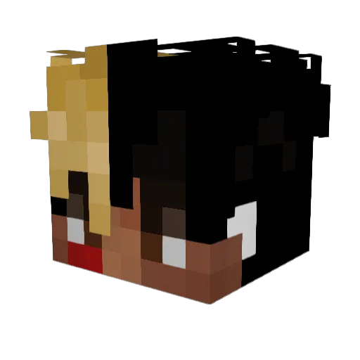 zhexty Minecraft avatar head, 3D render