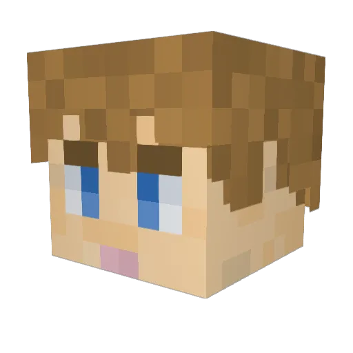 zheygood Minecraft avatar head, 3D render