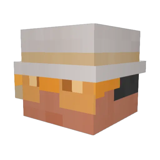 zhezho Minecraft avatar head, 3D render
