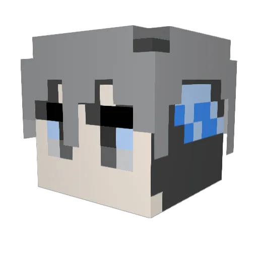 zhgjj Minecraft avatar head, 3D render