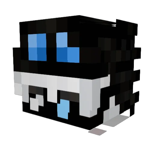 zhhc Minecraft avatar head, 3D render