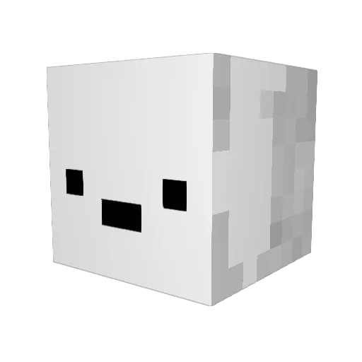 zhi Minecraft avatar head, 3D render