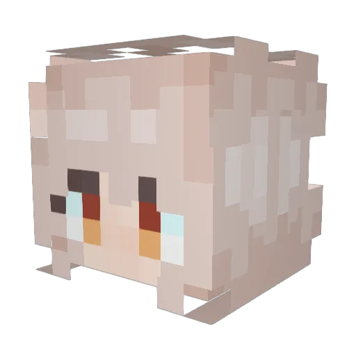 zhi_000 Minecraft avatar head, 3D render
