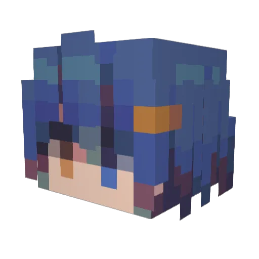 zhien7 Minecraft avatar head, 3D render