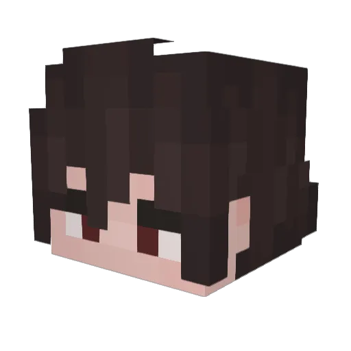 zhihanania Minecraft avatar head, 3D render
