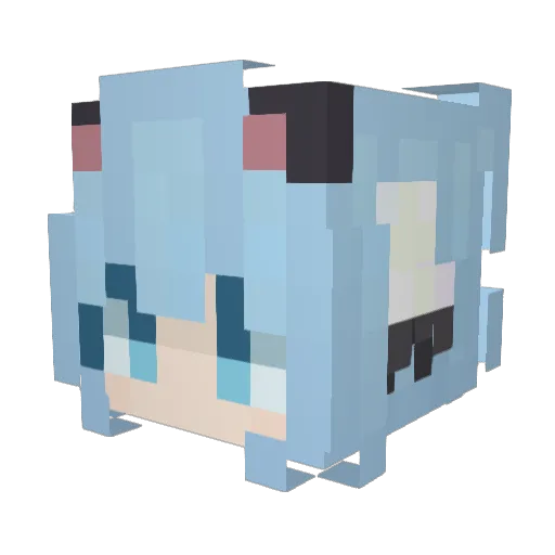 zhihuiye Minecraft avatar head, 3D render