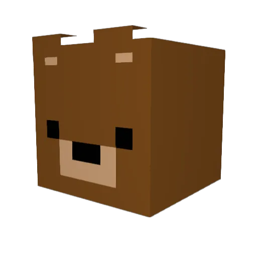 zhijun22 Minecraft avatar head, 3D render
