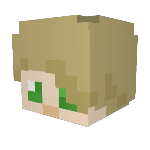 zhiya2 Minecraft avatar head, 3D render
