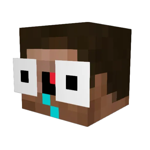 zhizhuzzz Minecraft avatar head, 3D render