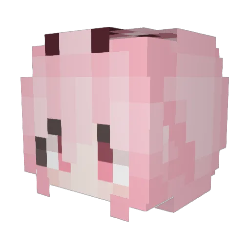 zhk666 Minecraft avatar head, 3D render