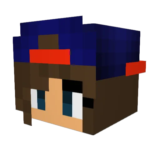 zhki Minecraft avatar head, 3D render