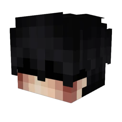 zhnT_T Minecraft avatar head, 3D render