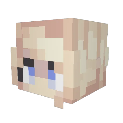zhoe444 Minecraft avatar head, 3D render