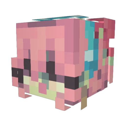 zhombea Minecraft avatar head, 3D render