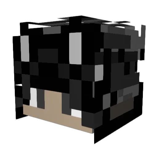 zhouhang Minecraft avatar head, 3D render