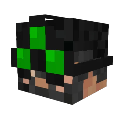 zhpete Minecraft avatar head, 3D render