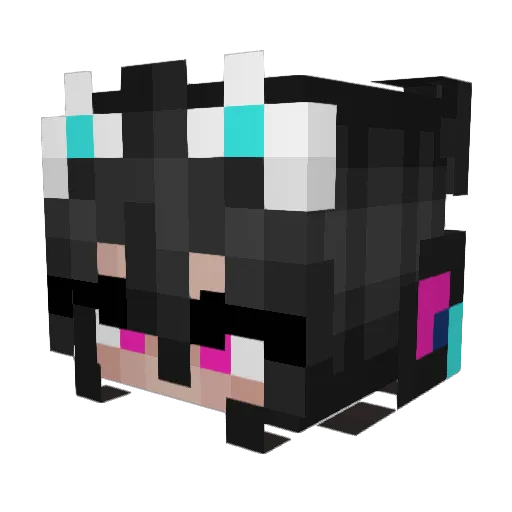 zhrk Minecraft avatar head, 3D render