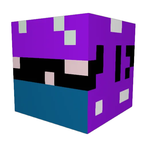 zhrstee Minecraft avatar head, 3D render