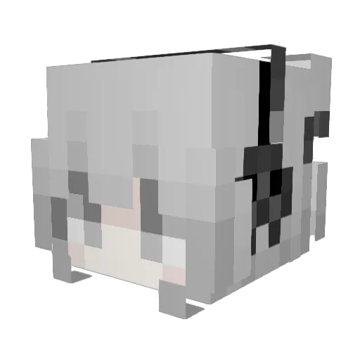 zhu12273 Minecraft avatar head, 3D render