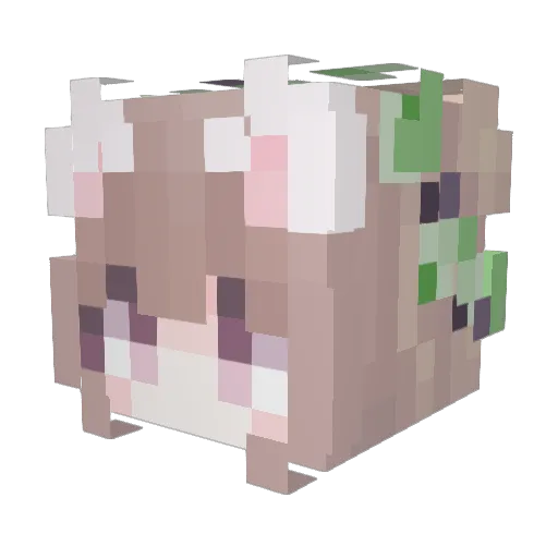 zhu_jiang Minecraft avatar head, 3D render
