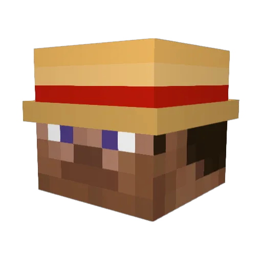 zhudawg Minecraft avatar head, 3D render