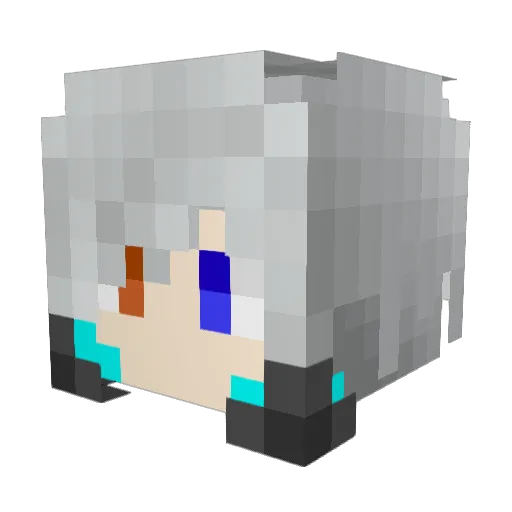 zhuifenguo Minecraft avatar head, 3D render