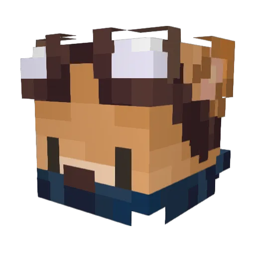zhuliy Minecraft avatar head, 3D render