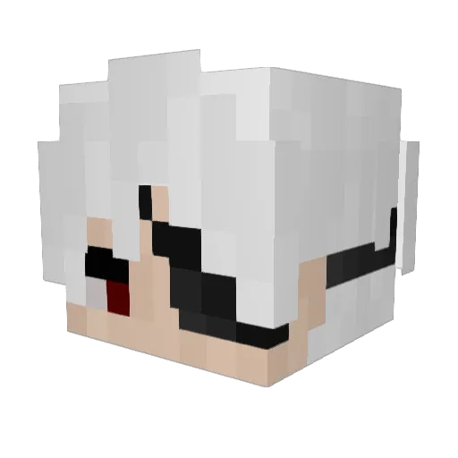 zhuopann Minecraft avatar head, 3D render