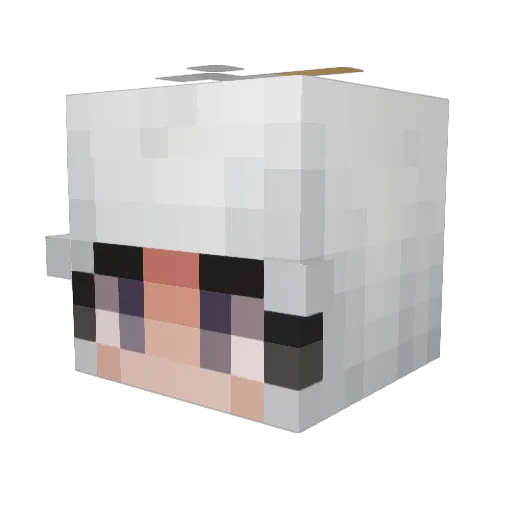 zhuyu2333 Minecraft avatar head, 3D render