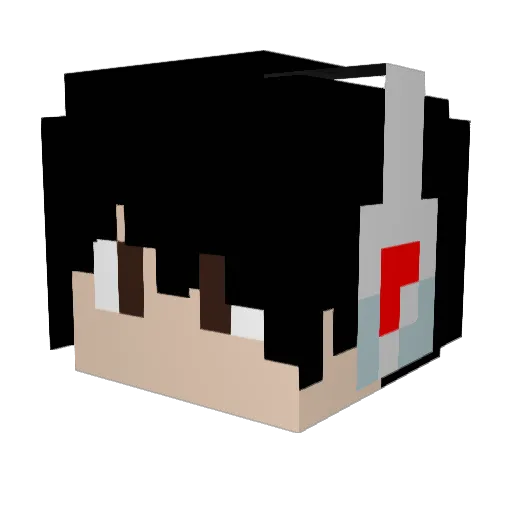 zhwentao Minecraft avatar head, 3D render