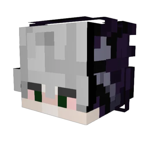 zhy2k Minecraft avatar head, 3D render