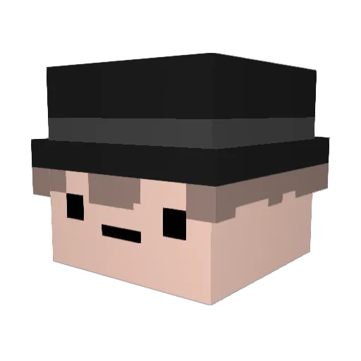 zhyrem Minecraft avatar head, 3D render