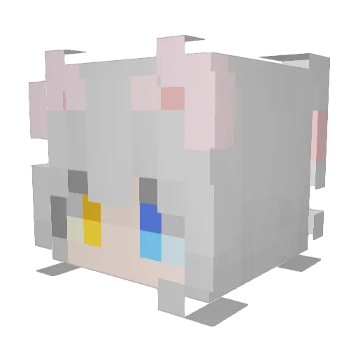 zi_xijiang Minecraft avatar head, 3D render
