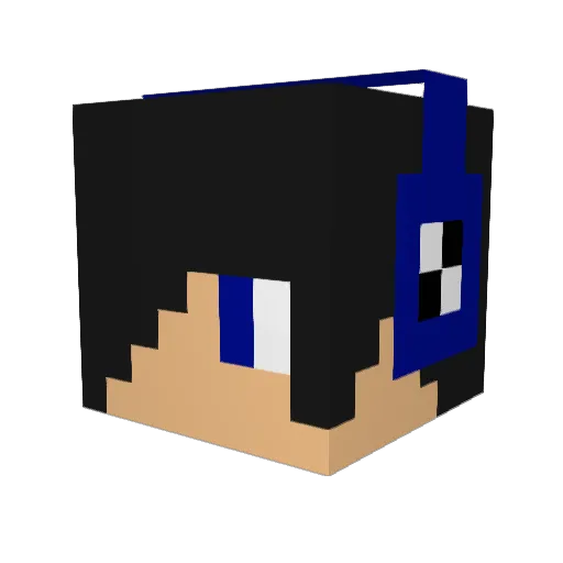 zibekable Minecraft avatar head, 3D render
