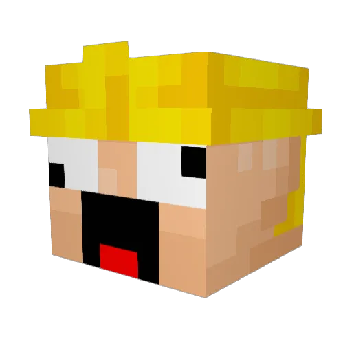 zibytag Minecraft avatar head, 3D render