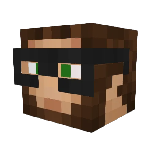 zicariuz Minecraft avatar head, 3D render