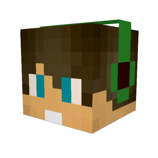 zicarus Minecraft avatar head, 3D render