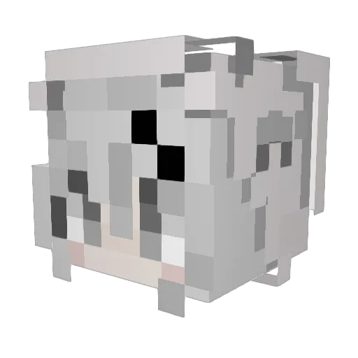 zicha Minecraft avatar head, 3D render