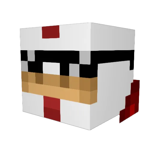 zichbinunlegit Minecraft avatar head, 3D render