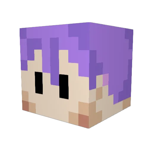 zicoF Minecraft avatar head, 3D render