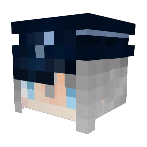zidamiao Minecraft avatar head, 3D render