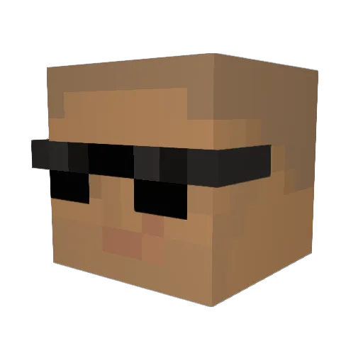 ziehdasbierweg Minecraft avatar head, 3D render